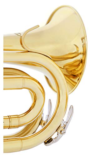 Classic Cantabile Brass TT-500 Bb-Taschentrompete Messing - Trompete im Taschenformat - Messing lackiert - Inklusive Mundstück und Koffer