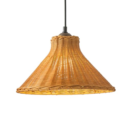 Lámpara de mimbre tejida para iluminar vestíbulos oscuros con estilo