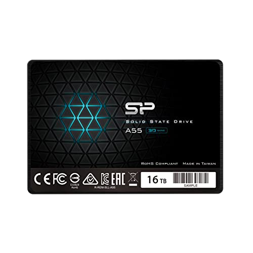 Image of SP Silicon Power Ace A55 16TB 2.5 Inch SATA III SSD, 3D NAND with SLC Cache, Up to 500MB /s, Internal Solid State Drive for Desktop Laptop (SP016TBSS3A55S25)