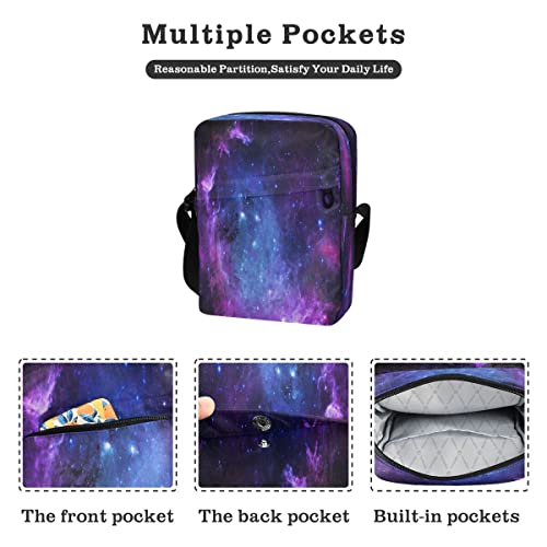 Messenger Bag Crossbody Shoulder Bag Canvas Shoulder Bag Universe Galaxy Nebula Space for Men Women Outdoor Travel Business2