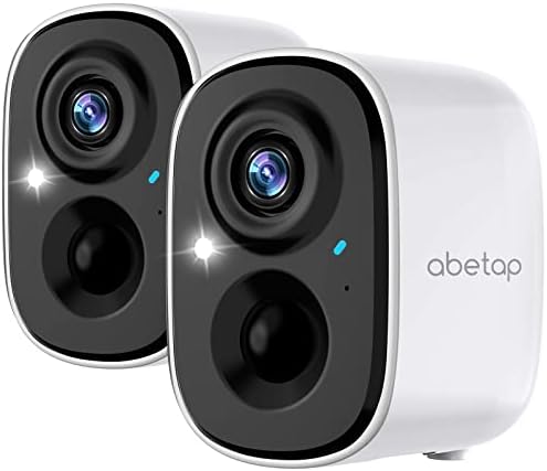 Outdoor Security Camera, 1080P HD Wireless Outdoor Camera with Night Vision, AI & PIR Motion Detection, IP65 Weatherproof, 2-Way Audio, Battery Powered Security Cameras Wireless Outdoor -2 Cameras Kit