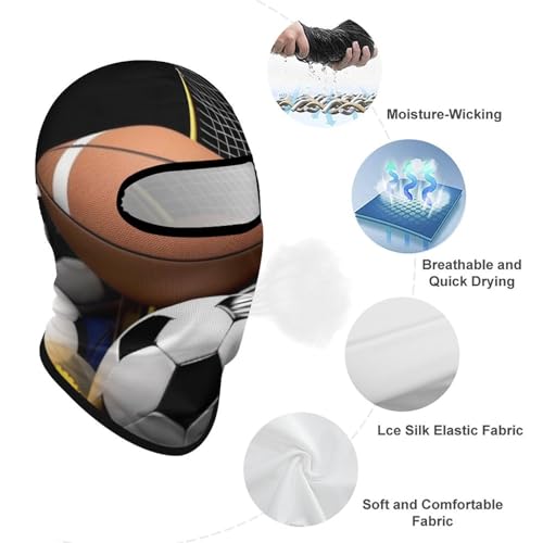 Balaclava para Esquí, Máscara Facial Completa con Protección Solar, Gorro de Protección UV, Gargantilla Deportiva para Ciclismo y Verano, para Hombres y Mujeres miniatura 3