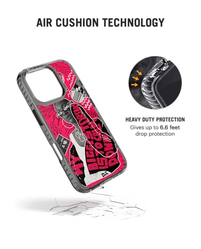 Image of DailyObjects Down The Street Stride 2.0 Magnetic Case Cover Compatible with iPhone 16 Pro | Wireless Charging Slim Back Cover | 2 Layer Edge Protection & Shockproof