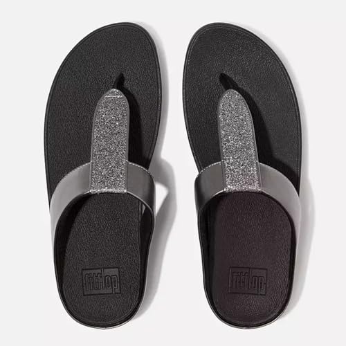 FitFlop Women's FINO Glitterdust Metallic Toe Post Flip Flop Sandal4