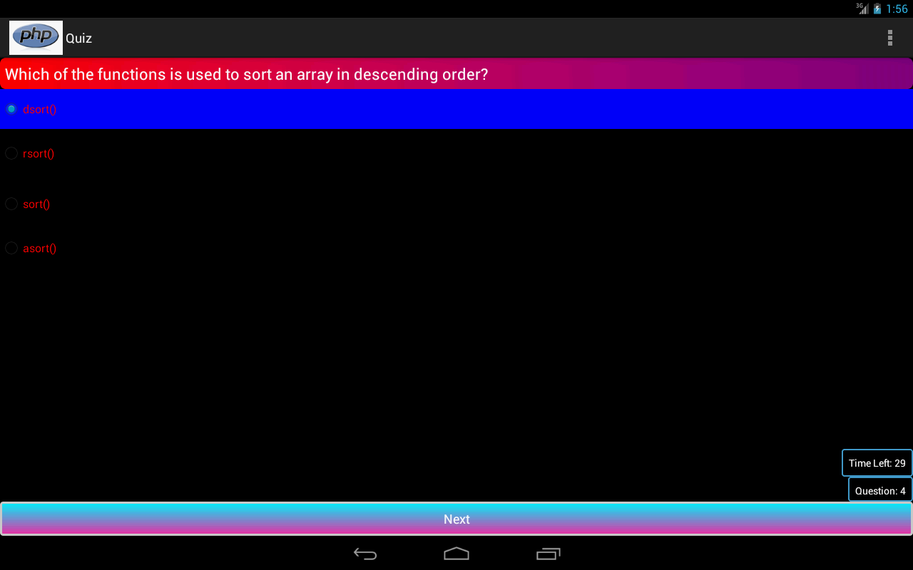 PHP Advanced MCQ - App on Amazon Appstore