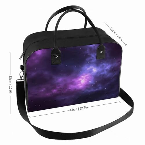 Bolso Tote Magic Galaxy Sky morado con cremallera miniatura 2