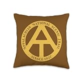 Vintage Grunge AT Logo Emblem Symbol Appalachian Trail Throw Pillow