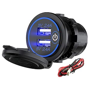 Dual 4.8A USB Autolader Socket Waterdichte Power Auto Power Charger Socket Outlet Snelle Lading Autolader Adapter voor…