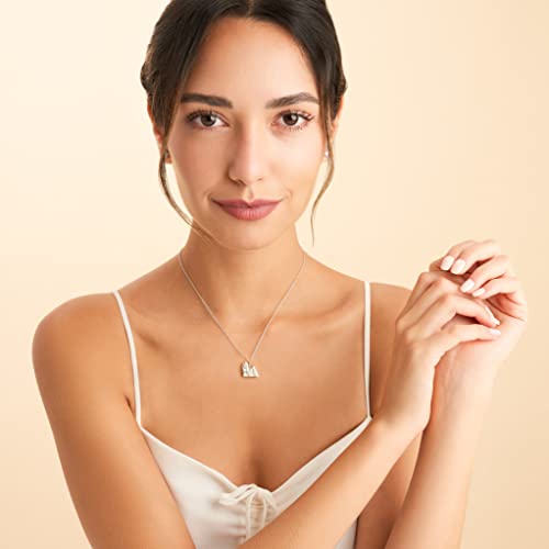 Scamper & Co Maltese Pendant Necklace For Women And Girls And Girls - Premium Plated Rhodium Sterling Silver Rope Chain With Easy Closure Lobster Claw Clasp, 18 Inch #TOP2