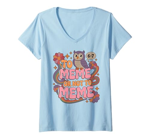 Mujer Rizzler Meme Not 67 Literatura ELA Profesor Inglés Humor Seis Camiseta Cuello V
