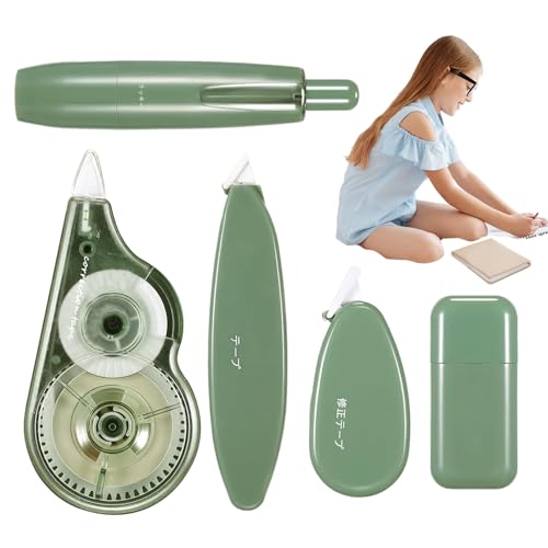 Cinta correctora blanqueadora,Cinta correctora blanqueadora - 5 cintas compactas correctas,Cinta correctora correcta Color macarrón limpio Cinta fácil de usar resistente al desgarro para escritura inc