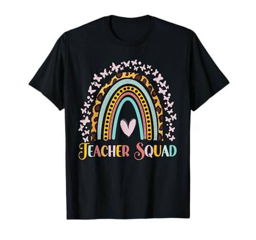 Back To School Teacher Squad Rainbow Pre-K Teacher Maglietta