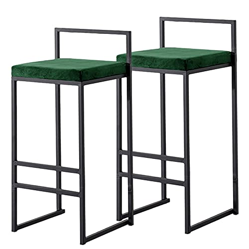 Taburete de desayuno de 26 pulgadas de altura, cojín de franela suave, taburete de bar de cocina, diseño elegante y cómodo para uso en cocina o bar