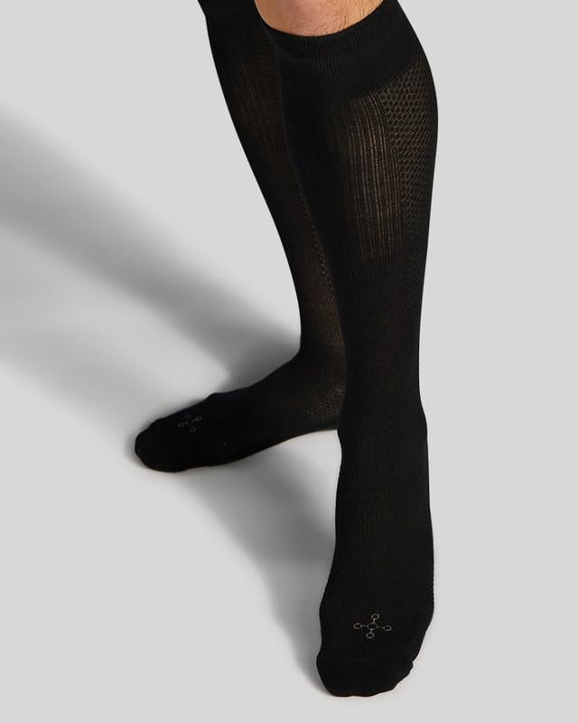 ActiveWick Men's Over-the-Calf Compression Socks – Wicking Channels, Mesh Ventilation & Copper Znergy Anti-Odor