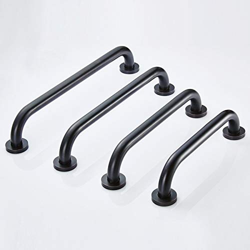 Asidero Ducha Barra de apoyo latón dorado for baño, montaje en pared, reposabrazos for bañera, barra for inodoro, pasamanos for personas mayores, seguridad for el hogar(Noir,40cm)
