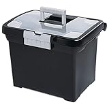 STERILITE Portable File Box, Black (ST1871-9004)