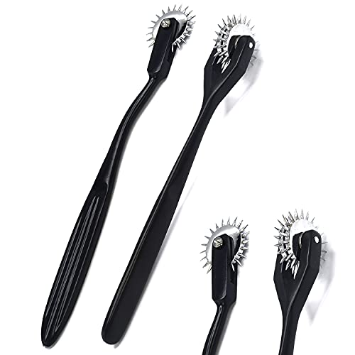 AAProTools Set of 2 Wartenberg Pin Wheel Pinwheel 1 & 2 Head Diagnostic All Black Coated