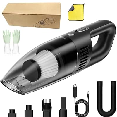 Cordless Handheld Vacuum Cleaner, High Power Car Vacuum Cleaner, Rechargeable Wireless Vacuum with Attachments for Car Interior, Home, Pet Hair and Dust Cleaning