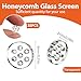 35 High Borosilicate Glass Screens 8 mm in Diameter and a 7-Hole Honeycomb Mesh Design,with a Small Storage Box Included