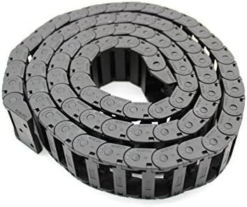 Plastic Open Type Towline Cable Carrier Drag Chain 10mm x 30mm 1M Length Black