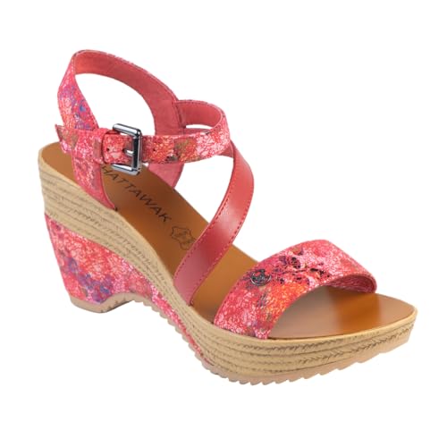 CHATTAWAK Mujer 18HMAELLEFROUGE37 Sandalia de tacón F.Rouge, 37 EU, F rojo., 37 EU