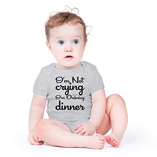 AW Fashions I'm Not Crying, I'm Ordering Dinner Baby Bodysuit Funny Cute Adorable Infant Romper Clothing2