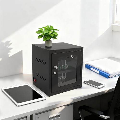 Image of 12-Device Charging Station, Charging Cabinet for Cellphones, Rechargeable Cellphone Locker Storage Charging Station, Locking and Charging Phone Storage Box, Cell Phone Charging Box