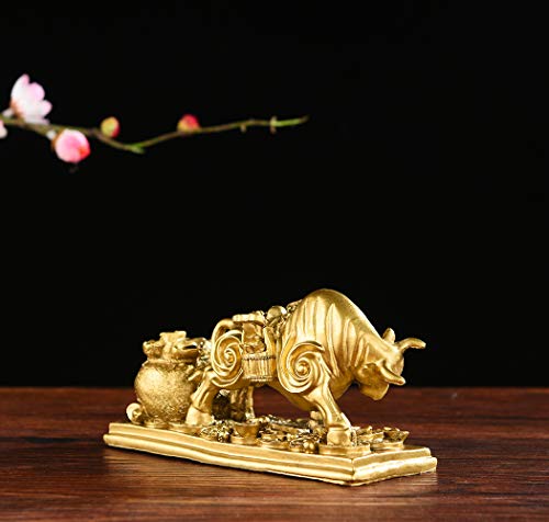 Estatua de Resina Fengshui Toro Decorativo para Hogar y Oficina miniatura 3