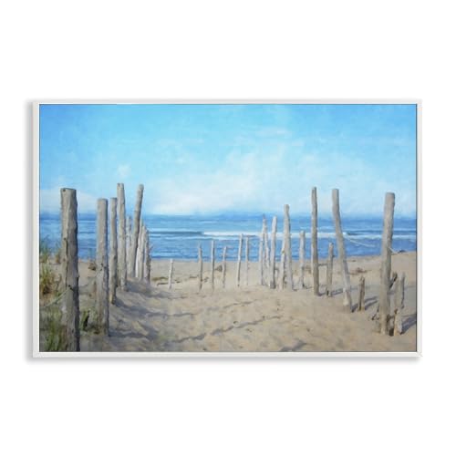 Poster encadré National Seashore Vista Stupell Industries tableau mural blanc