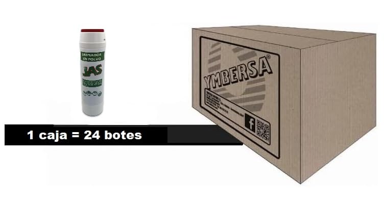 JAS polvo limpiador clorado 500 gr caja 24 unidades
