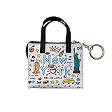 DESIGN U.S.A. SOUVENIR Girls & Women Fashion Cute Classic Elegant New York Souvenir Handbag-Style Pouch Coin Purse (JP-330131B)
