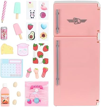 REAL LITTLES Desktop Caddies - Mini Fridge with 20+ Real Stationery Surprises Inside