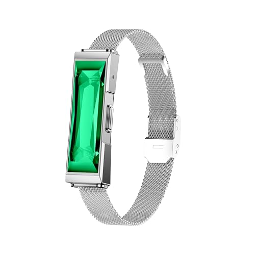 Huawei Band 2 Pro GPS Activity Tracker with a sleek design, featuring a green rectangular display and a metallic mesh strap, suitable for fitness enthusiasts.