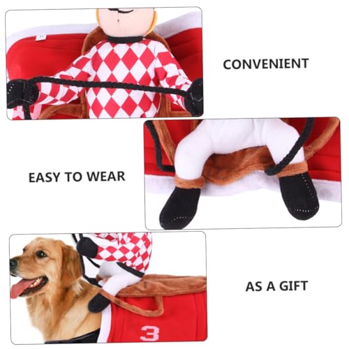 Disfraz para perro ORFOFE tamaño 50x20 cm color rojo miniatura 7