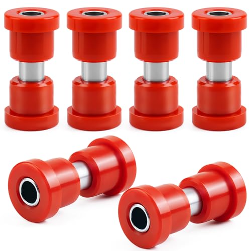 6 Sets Leaf Spring Bushings, Golf Cart Accessories Compatible with EZGO TXT, Polyurethane Bushing and Sleeves Replacement for 1994-Up TXT and 1981-Up Club Car DS, Replace Parts OE 70289-G02 70291G-01