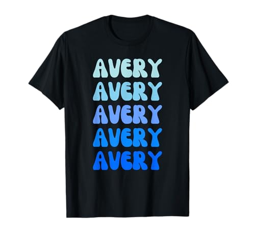 Avery Retro Name Stack Design Maglietta