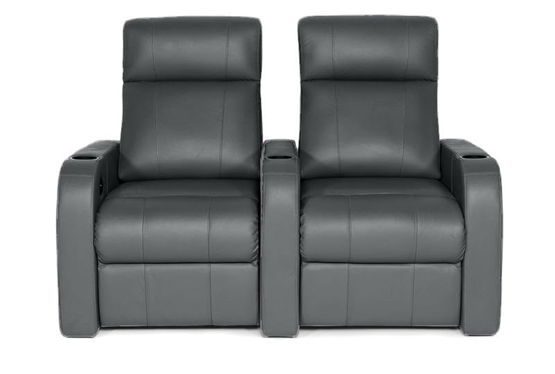 Lofty Dreams 5-Year Warranty That Covers All Parts Premium Motorised 2 Seater Recliner Sofa – Ergonomic High-Back, Neck & Lumbar Support, Cup Holders, Sturdy Frame, Soft Cushioning Dark Leatherette