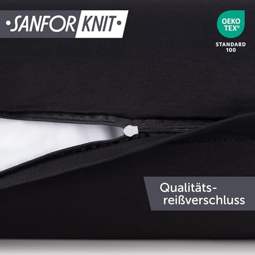 Blumtal Jersey Kissenbezug 70x90 im 2er Set - Oeko-TEX zertifizierte Kopfkissenbezüge 70x90 aus 100% Baumwolle - weiche Kissenhülle für… – Ansicht 3