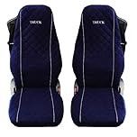TEXMAR LTD Truck Seat Covers Microfiber Dark BLUE 2 pieces DESIGNED TO FIT SCANIA R S serie