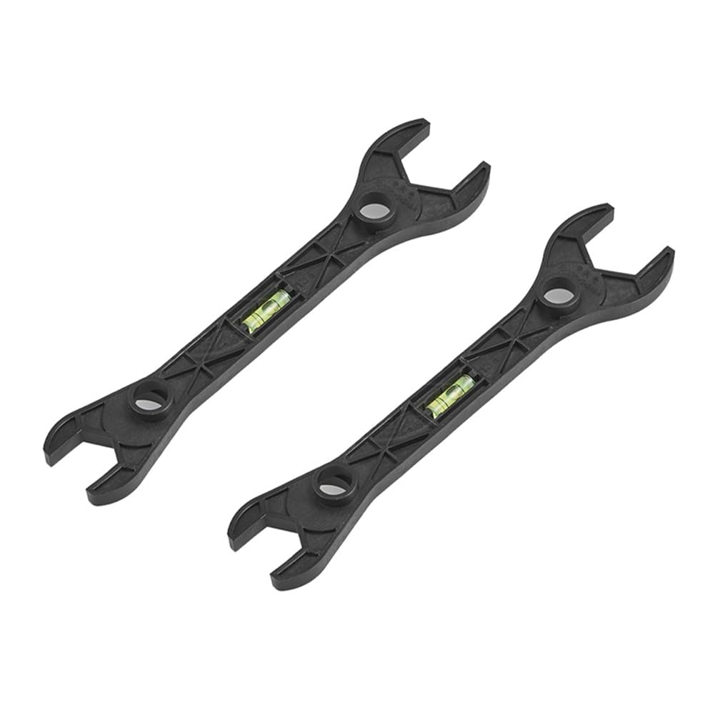 Turodeuo 2 PCS PPR Hose Nut Plastic Shower Wrench Shower Mixer Valve Faucet Mounting Wrench with Level Gauge