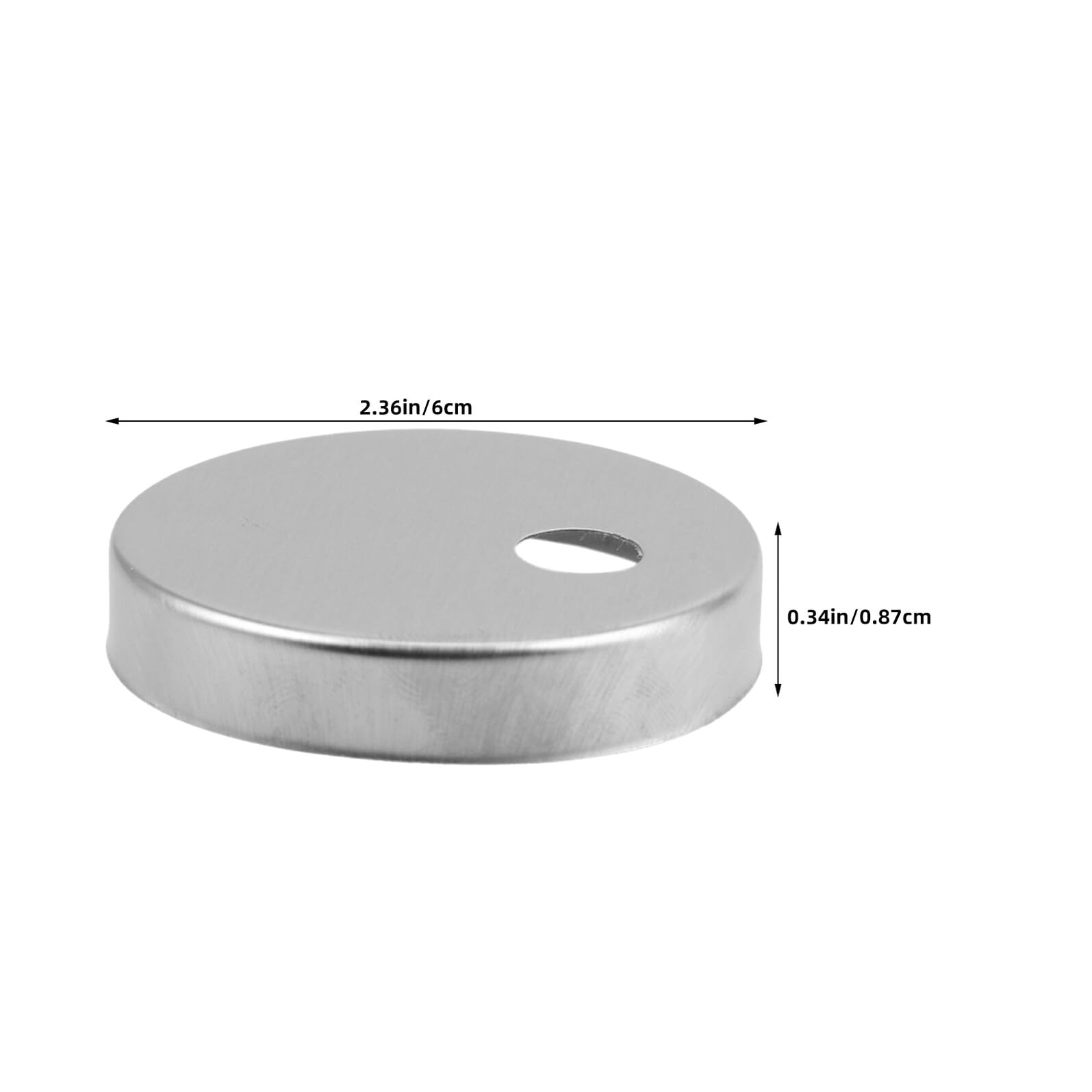 8 Stück Wc Scharniere Abdeckungen aus Edelstahl 60mm Dekorative Schraubenabdeckungen für Wc Sitzbefestigung Passend Pflegeleicht und Hygienisch