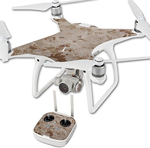 MightySkins - Funda compatible con DJI Phantom 4 Quadcopter Drone Wrap Cover Sticker Skins Desert Camo