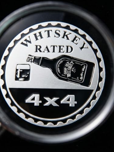Image of 2 PCS Beer Rated Car Emblem 4 x 4 Metal Automotive Badge 3D Metal Car Badges Emblems Round Emblem Decals Car Badge Decals Stickers Compatible with Vehicles Trucks SUV RV Decorations(Beer)
