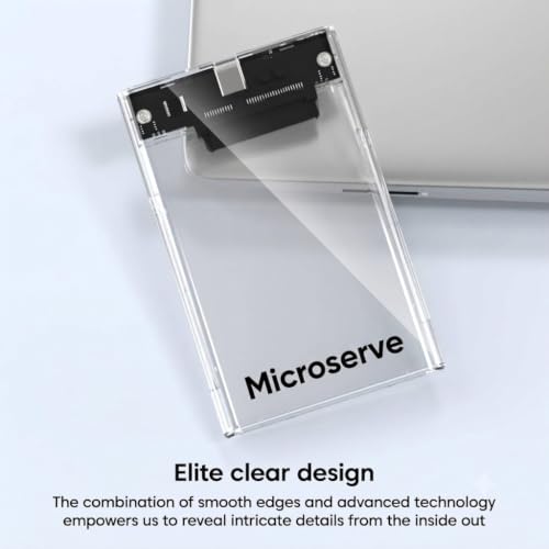 Image of 2.5-Inch SATA to USB Type-C 3.1 HDD SSD Enclosure, 6Gbps UASP, Tool-Free, Supports 7mm & 9.5mm Drives up to 6TB, Plug & Play, Portable External Drive Case