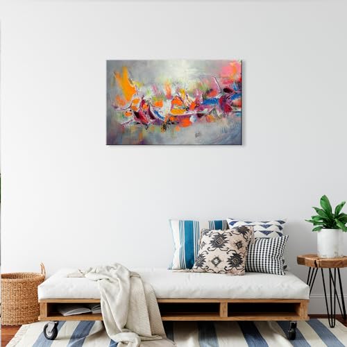 Tableau deco murale salon abstrait DECLINA 120x80 cm pour design interieur