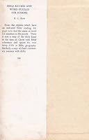 Bible Rhymes and Word Puzzles for Juniors B000VBIPX2 Book Cover