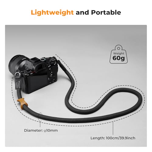 K&F CONCEPT Kameragurt Kamera Schultergurt Camera Strap Kamera Tragegurt geeignet für DSLR SLR oder spiegellosen Kameras (Schwarz)