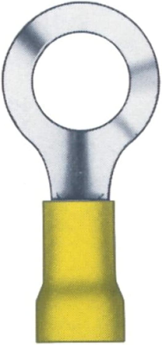 Camco 63219 1/4" 12-10 AWG Vinyl Insulated Ring Terminal - Pack of 100