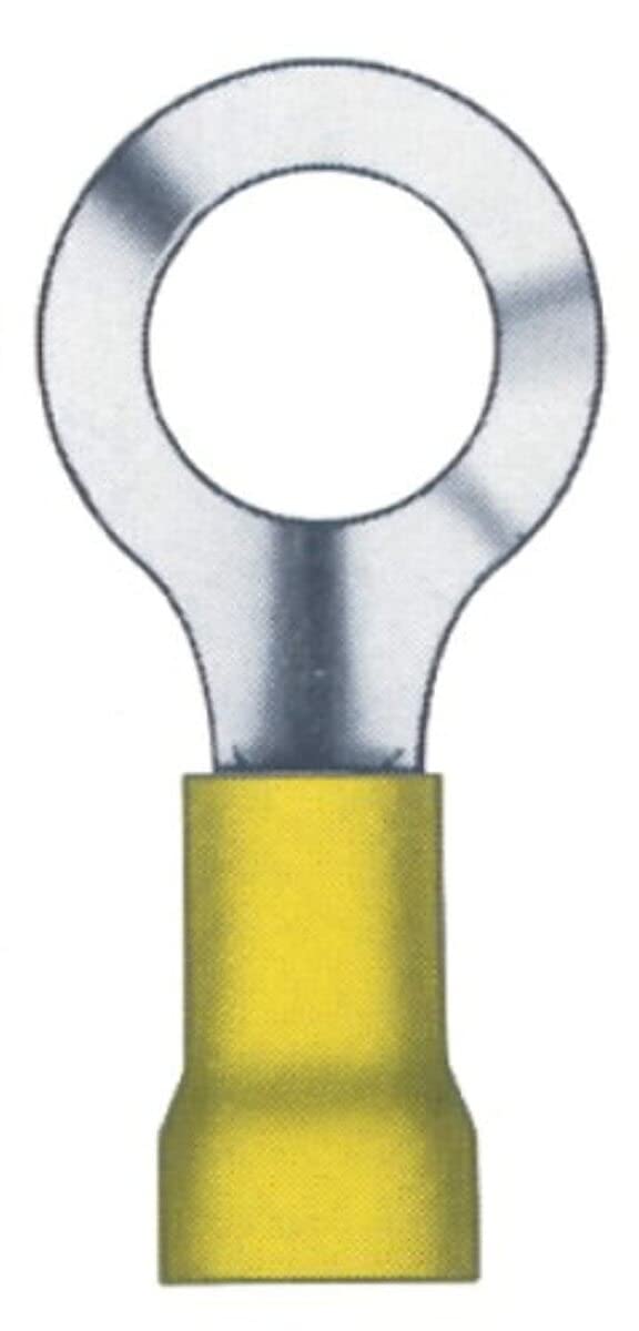 Camco 63219 Lot de 100 bornes à anneau isolées en vinyle 1/4" 12-10 AWG