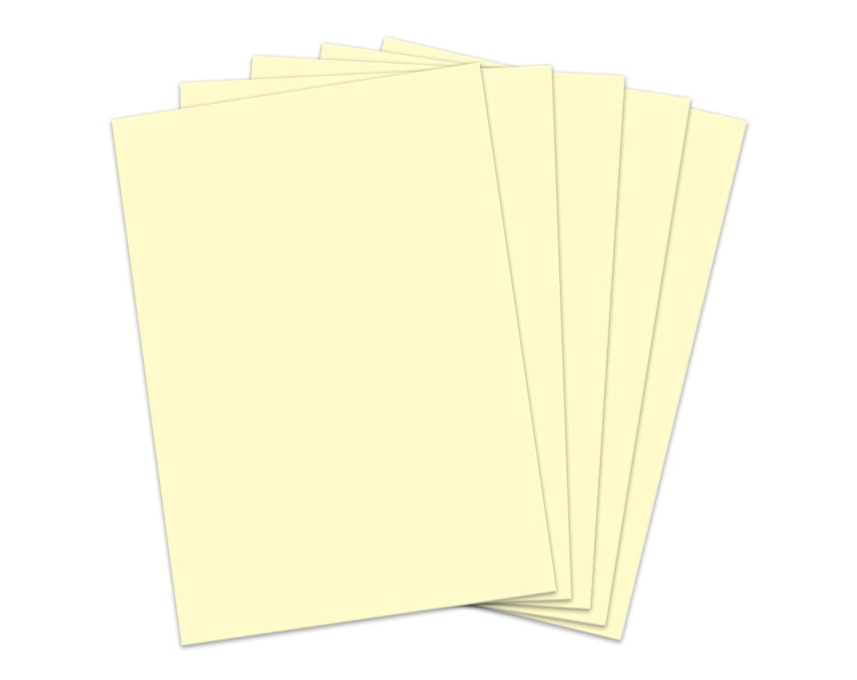 Briefpapier-Set Briefpapier mit Umschlag gelb Briefbogen einfarbiges Papier selbstklebende Umschlag Briefe Einladungen (250 Blätter + 250 Umschläge)